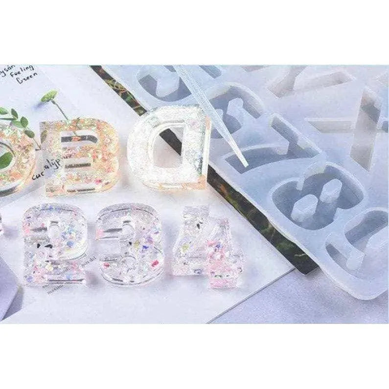 Letters Numbers Keychain Making Kit Keychain Pendant Set Mold and Keyrings