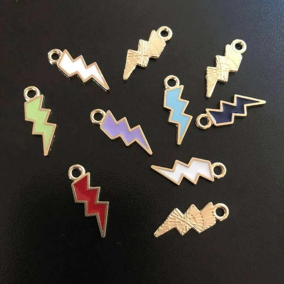 Lightning Charms Bolt Pendant Jewelry Making Charm For Bracelet Necklace Pendants 10pcs