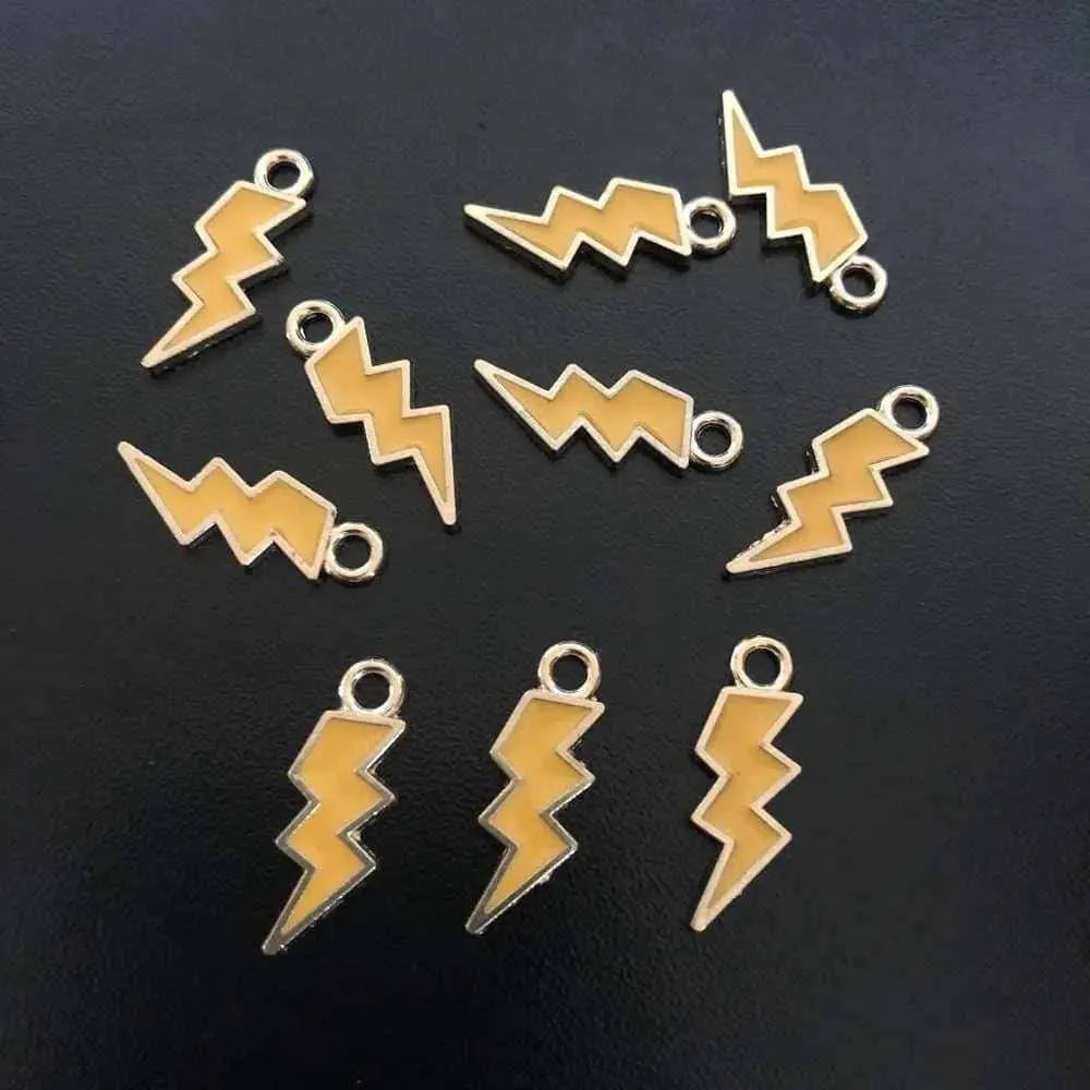 Lightning Charms Bolt Pendant Jewelry Making Charm For Bracelet Necklace Pendants 10pcs