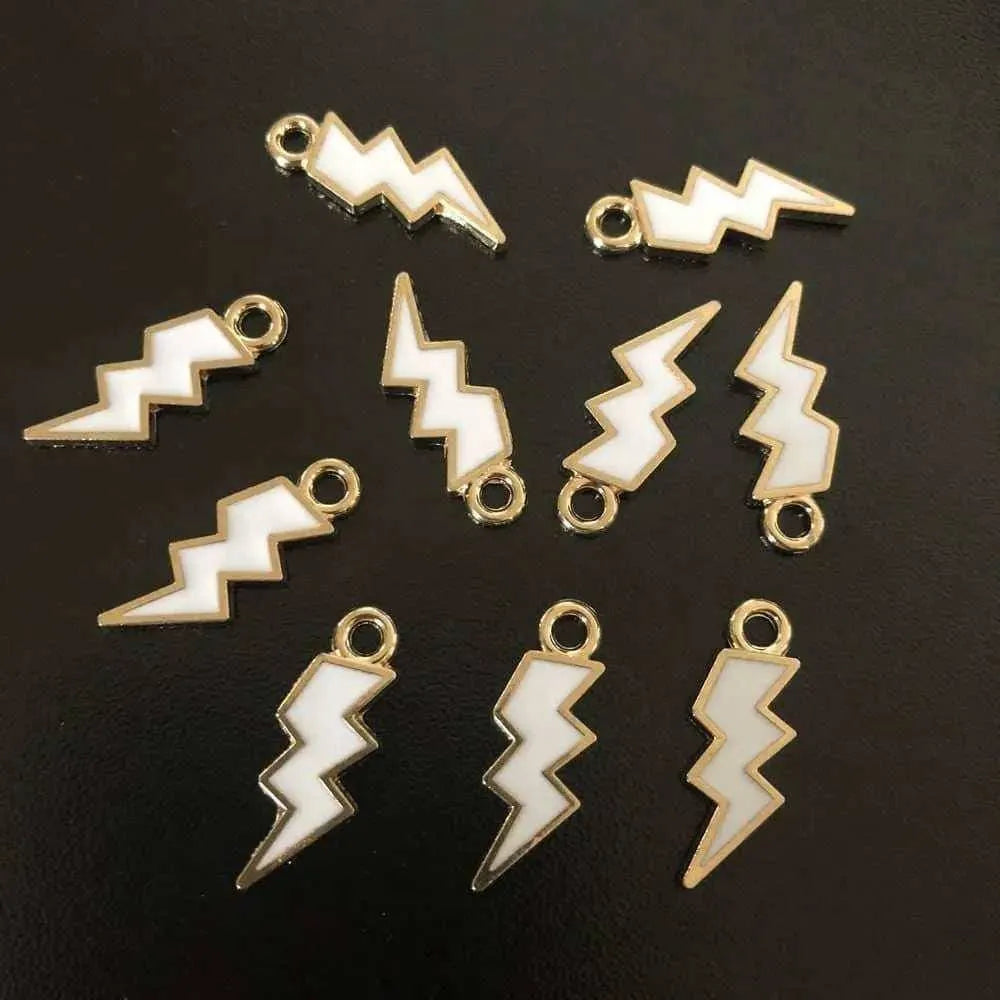 Lightning Charms Bolt Pendant Jewelry Making Charm For Bracelet Necklace Pendants 10pcs