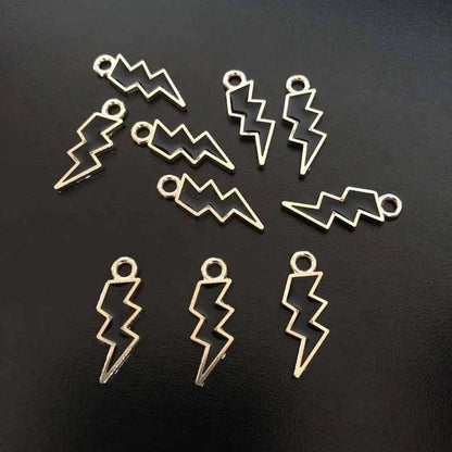 Lightning Charms Bolt Pendant Jewelry Making Charm For Bracelet Necklace Pendants 10pcs