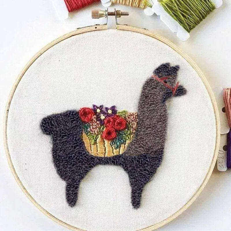 llama decor, llama gift, llama wall, llama cross stitch, llama pattern, llama embroidery