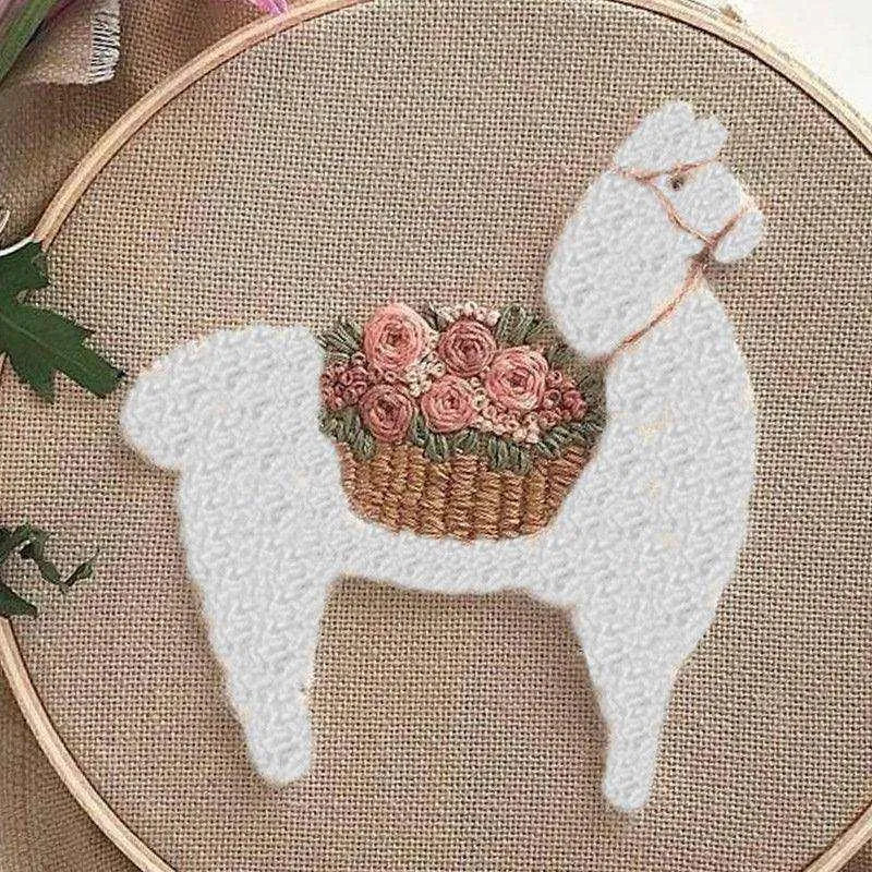 llama decor, llama gift, llama wall, llama cross stitch, llama pattern, llama embroidery