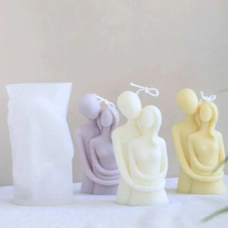 Lovers Silicone Mold Hugging Couple Mould Candle Making Supplies Resin Molding Tool DIY Crafting Tool Body Candle Mold Silicone Candle Mold