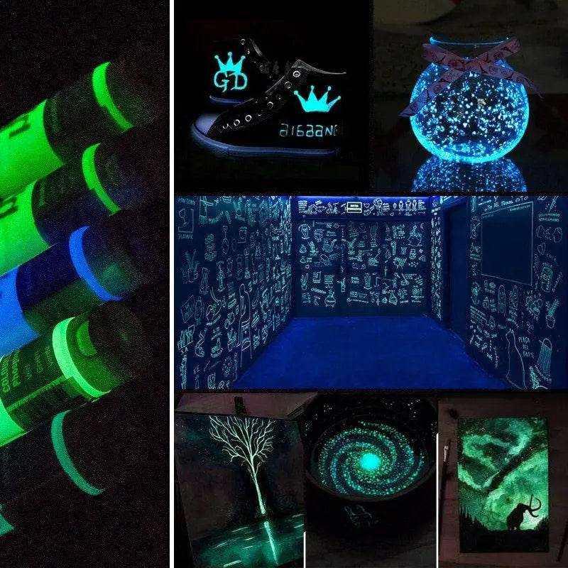 Luminous paint glow in the dark paint acrylic 100ml tub