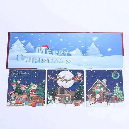 Magnetic Jigsaw Puzzles For Kids Children Puzzle Book 60pcs Puzzle Piece 3 Christmas Designs Educational Toy