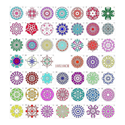 Mandala Templates 48 Reusable Mandala Stencil For DIY Arts and Crafts Flower Template Set Drawing Stencils Painting Supplies Artists Gifts