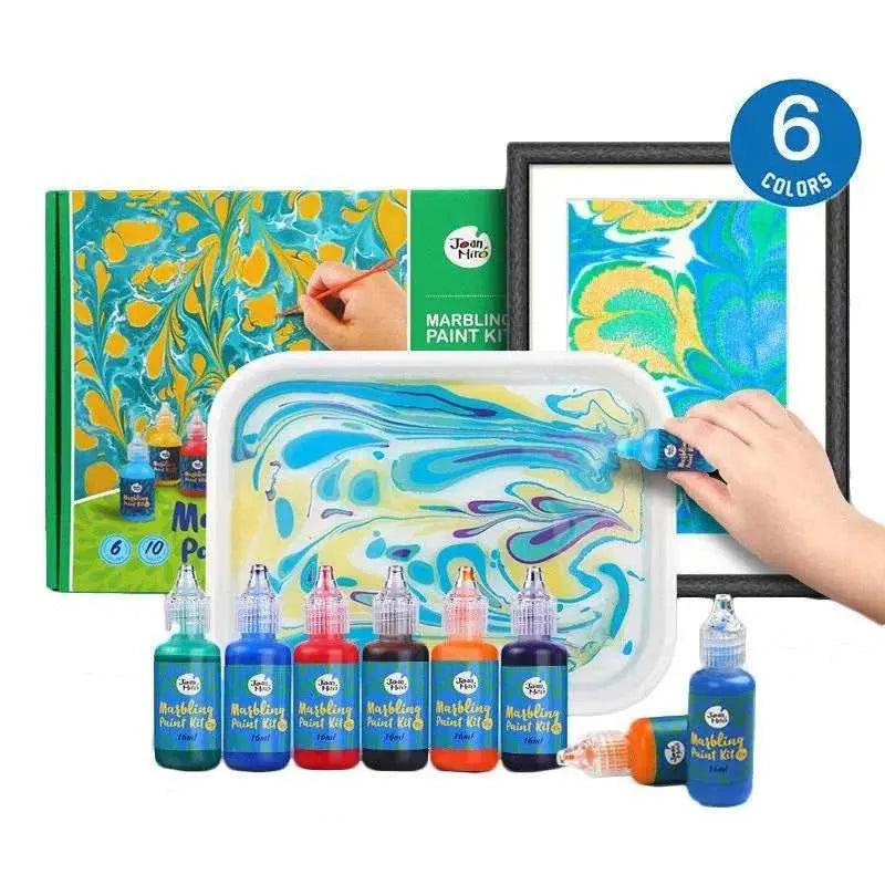 Marble Painting Kit For Kids and Adults DIY Drawing Tools Marbling Paint In Water Drawing Tools Educational Learning Preschool Activity Kit