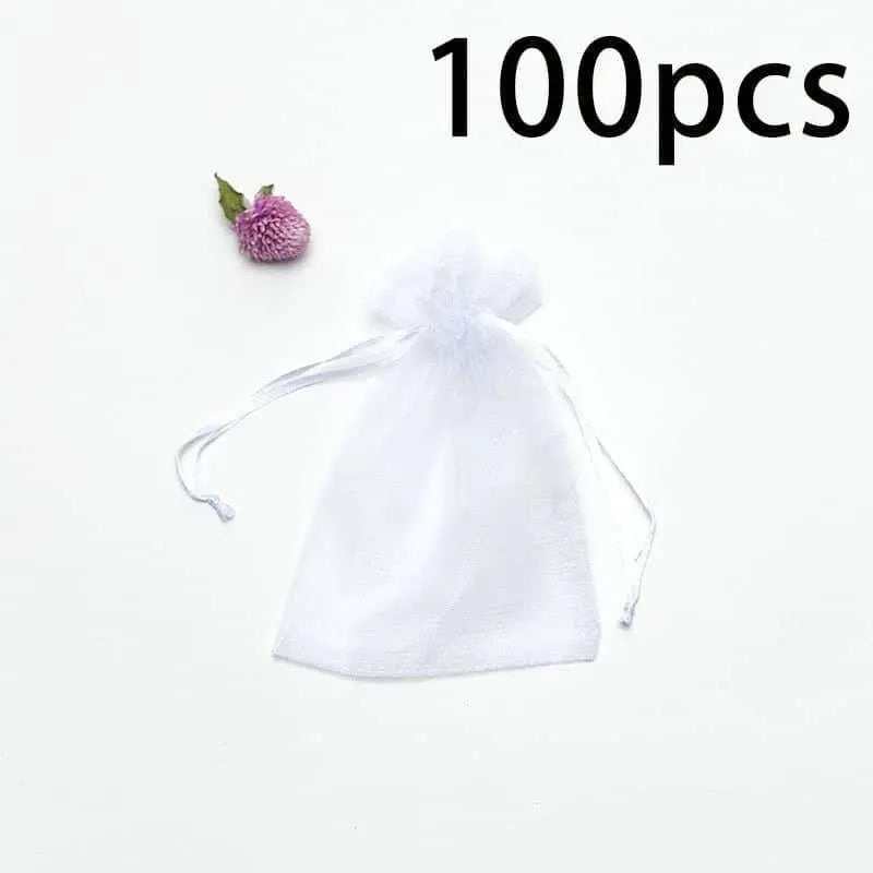 Drawstring Mesh Bag Jewelry Packaging Party Favors Bags Goodie Pouches
