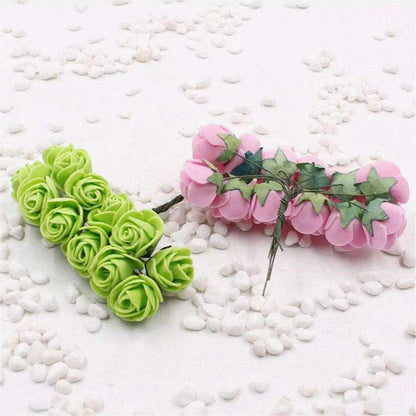 Mini roses 144 artificial flowers for floral arrangement