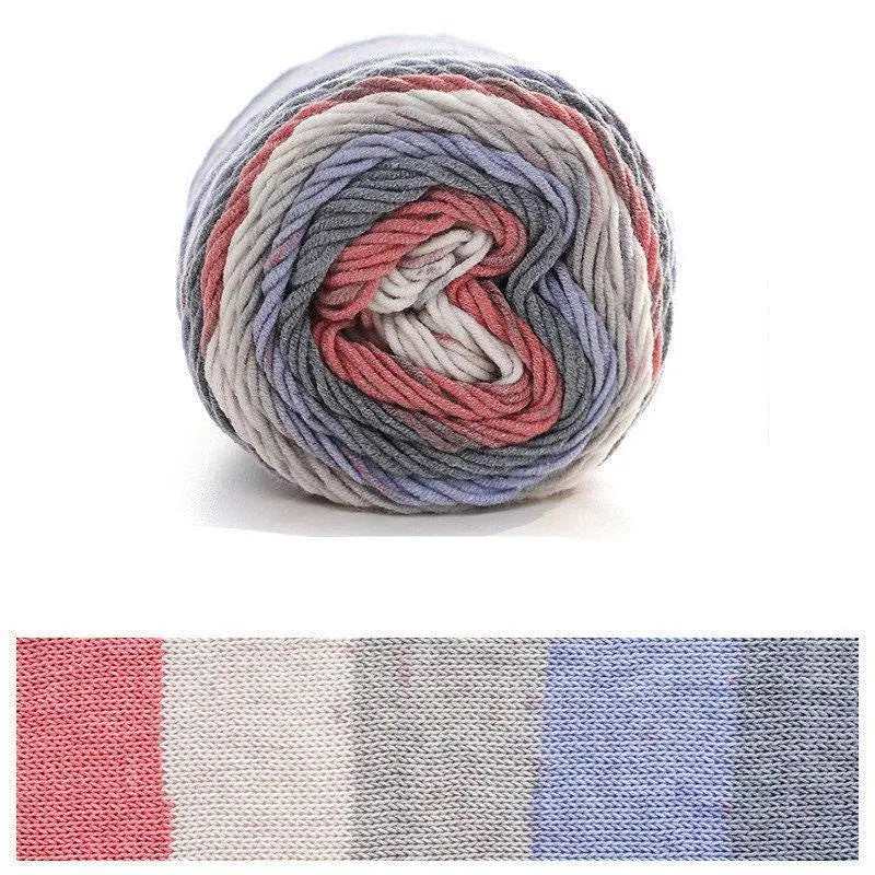 Multicolored yarn rainbow segmented yarns for DIY knitting and crocheting