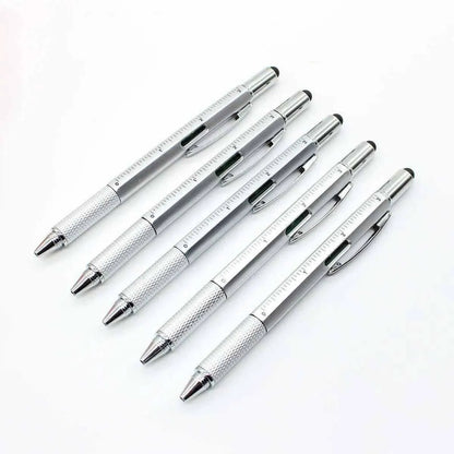 Multipurpose Pen 4 Set Everyday Tool Ruler Spirit Level Screwdriver Capacitive Stylus Office School Supplies Teacher Gift Idea