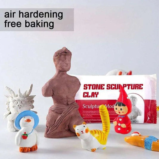 No bake Clay Sculpting Tools Stone Clay Stoneware Sculpture Clay - DiyCraftsProject