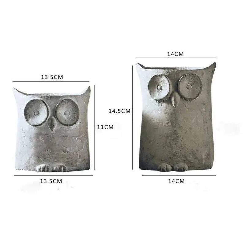 Owl Planter Concrete Mold Cement Vase Mold