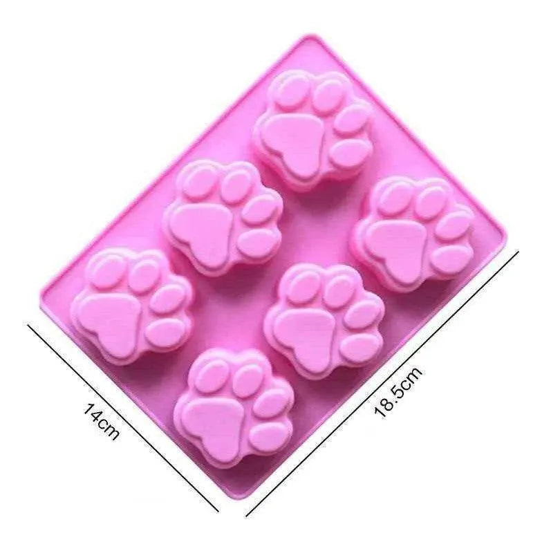 Pawprint Mold Paw and Bone Mould Silicone Mold Soap Making Supplies Baking Accessories Popsicle Mold Chocolate Mould