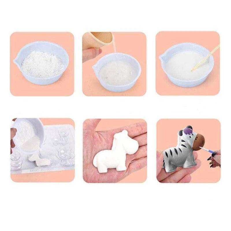 Plaster Mold Kit Refrigerator Magnet Gypsum Painting For Kids Toys