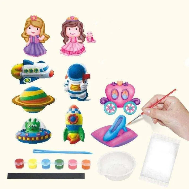 Plaster Mold Kit Refrigerator Magnet Gypsum Painting For Kids Toys