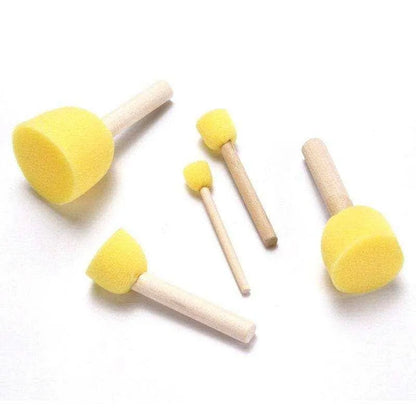 Pottery Sponge Sticks Yellow Sponge Head With Handle Seals Sponge Brush Pottery Tool