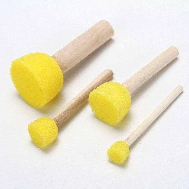 Pottery Sponge Sticks Yellow Sponge Head With Handle Seals Sponge Brush Pottery Tool