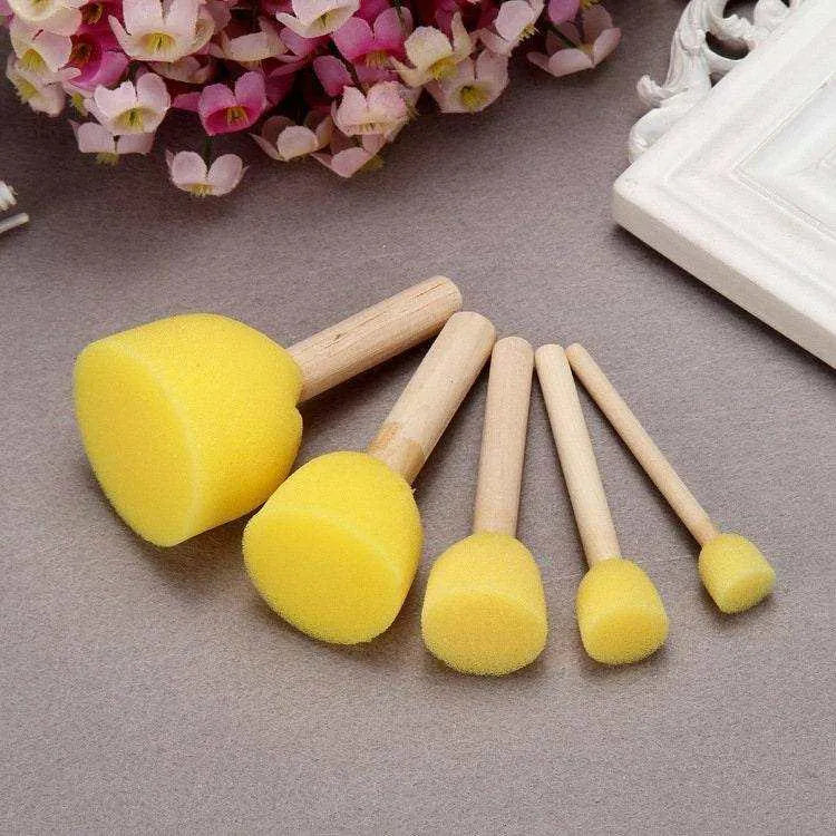 Pottery Sponge Sticks Yellow Sponge Head With Handle Seals Sponge Brush Pottery Tool