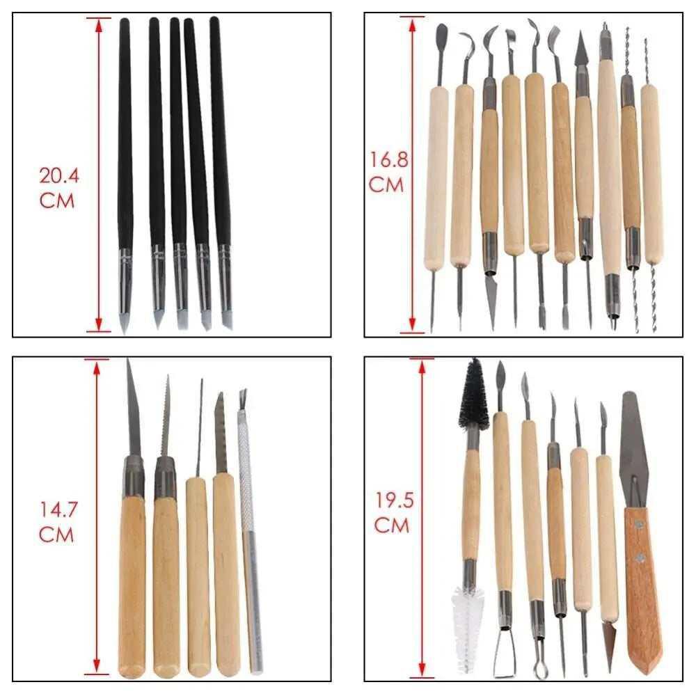 Pottery tools for clay shaping tools sculpting tool kit