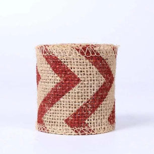Printed Burlap Ribbon Gift Wrapping Craft Ribbon Party Decor DIY Hat Making Haircrafts Accessories 2 Meters