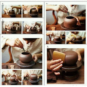 Professional Pottery Tools Handmade Purple Sand Pottery Tool Set Sculpting Tools - DiyCraftsProject