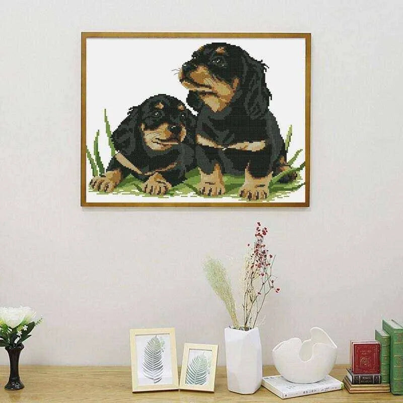 Puppies Cross Sticth Puppy Embroidery Dog Cross Stitch Dog Embroidery