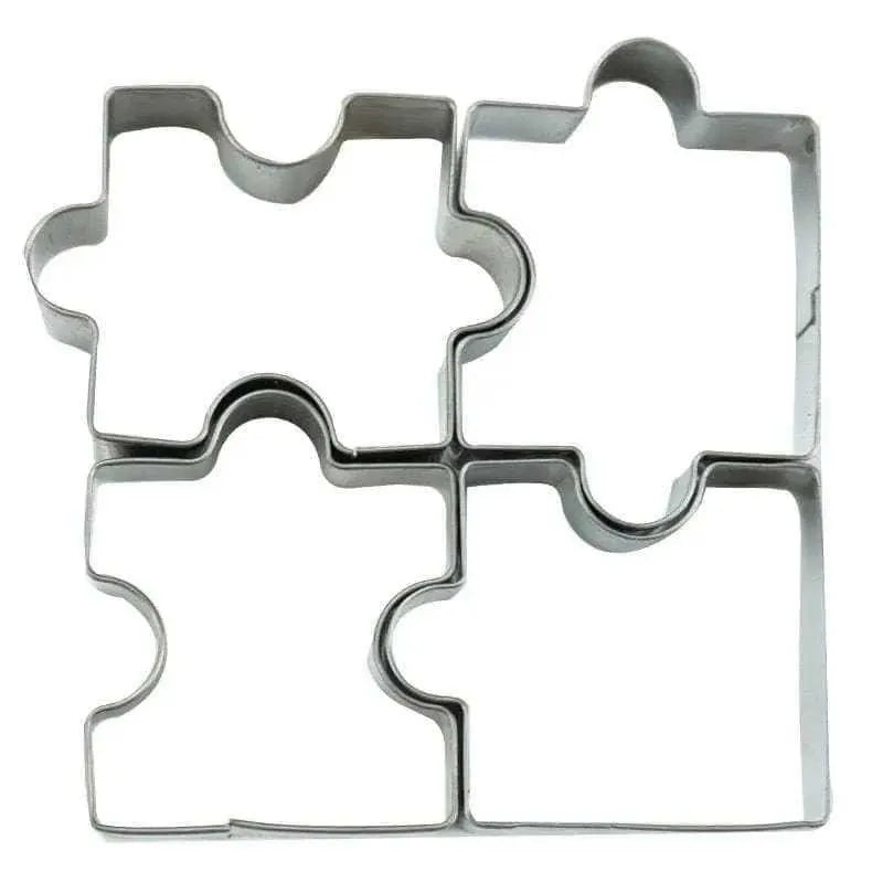 Puzzle Piece Cookie Cutter Jigsaw Puzzle Biscuit Mold Kitchen Tools Baking Accessories 4Set