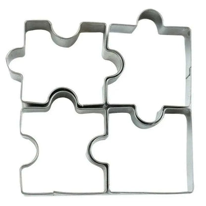 Puzzle Piece Cookie Cutter Jigsaw Puzzle Biscuit Mold Kitchen Tools Baking Accessories 4Set