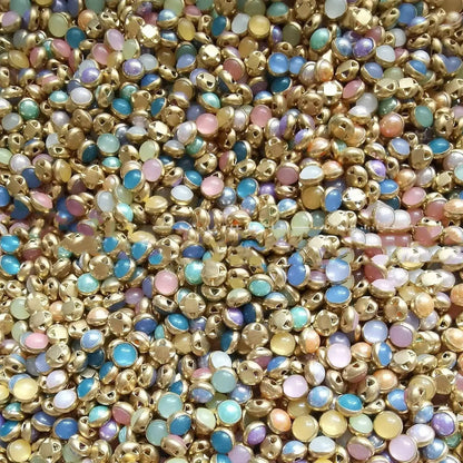 Rainbow Beads Round Button Mini Pearls For Jewelry DIY Doll Making Kids Toys Accessories Scrapbooking Supply 50pcs Buttons 4mm Bead