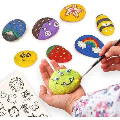 Rock Painting Kit Stone Painting Set Children's Educational Toys for Kids