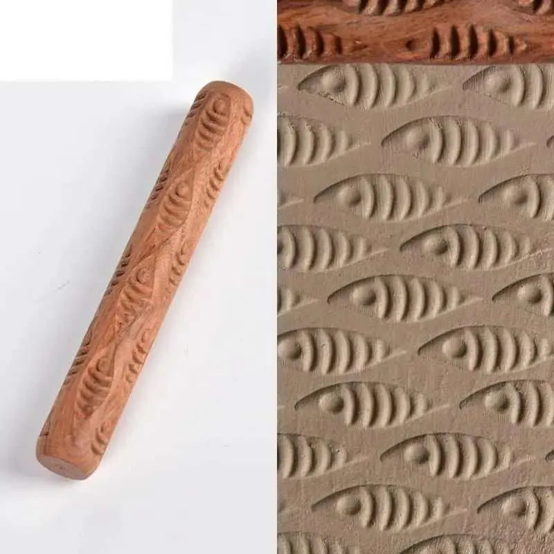 Rolling Pin Clay Rollers DIY Pottery Supplies Stamp Pattern Roller