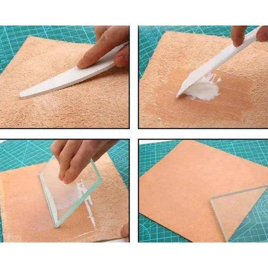 Scraping Glass Backing Board Tempered Plate DIY Leatherworking Tool