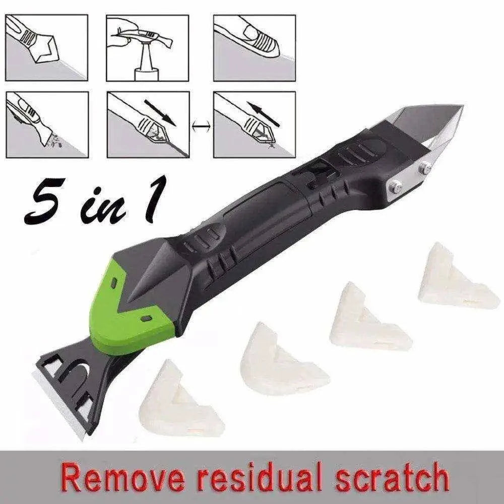 SCRAPING TOOL - Caulking Tools Silicone remover  -  Steel Scraper - Sealant Scraper - 5 In 1 Pack