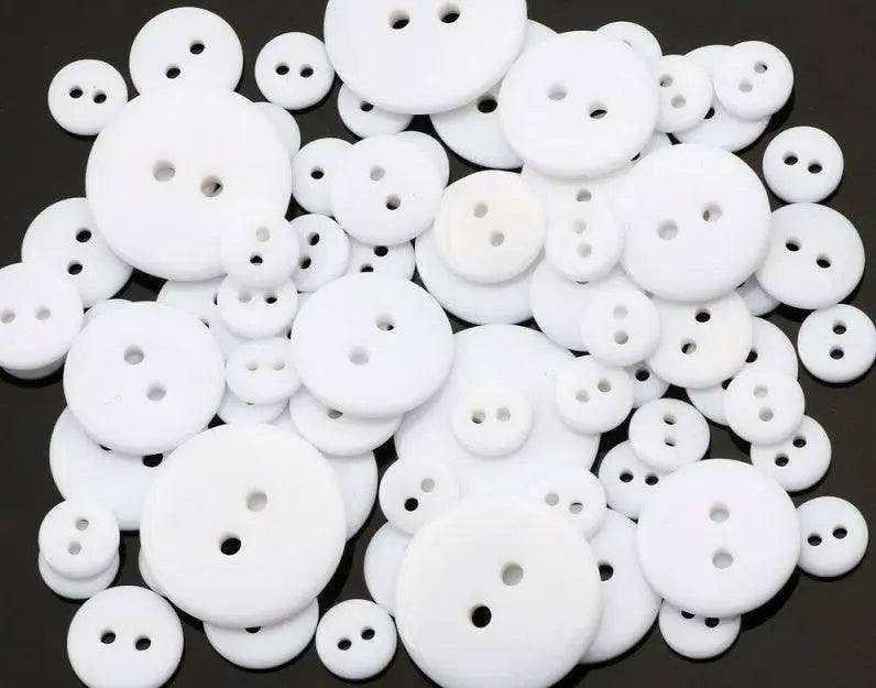 Sewing Buttons 50 Clear Buttons Bulk Black Buttons 18mm Buttons