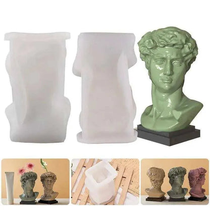 Silicone Mold For Davids Portrait Vase Head Planter Pot Mold Davids Statue Plant Pot Mould