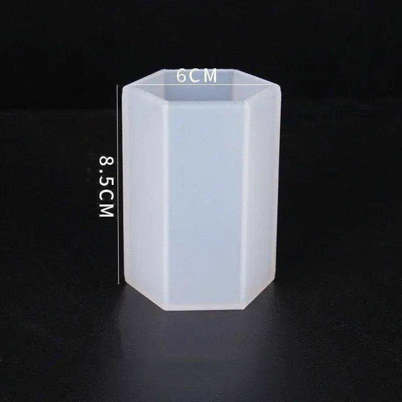 Silicone mould for dried flower resin casting hexagon candle molds