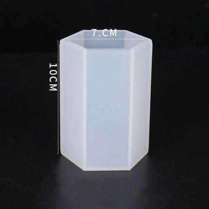 Silicone mould for dried flower resin casting hexagon candle molds