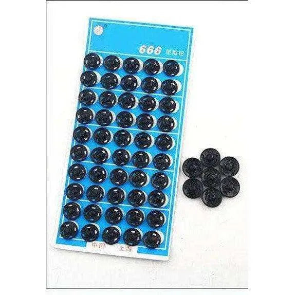 Snap buttons for DIY garment sewing black and silver round studs