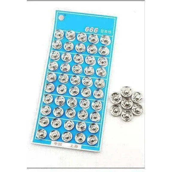 Snap buttons for DIY garment sewing black and silver round studs