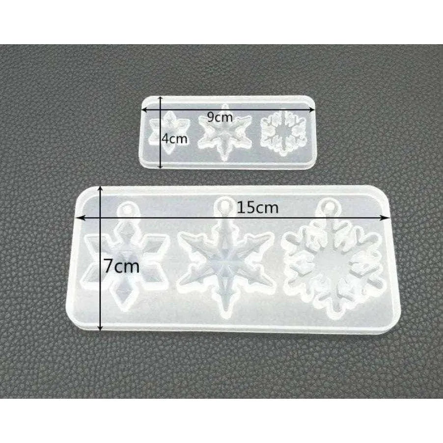 Snowflake Mold DIY Keychain Pendant Making Epoxy Resin Molds DIY Resin Casting And Molding Supplies Silicone Mould For Necklace Pendant