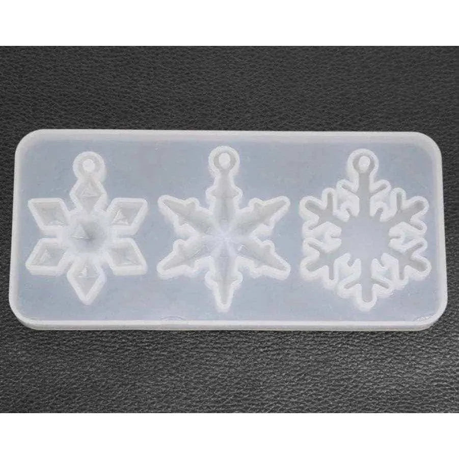 Snowflake Mold DIY Keychain Pendant Making Epoxy Resin Molds DIY Resin Casting And Molding Supplies Silicone Mould For Necklace Pendant