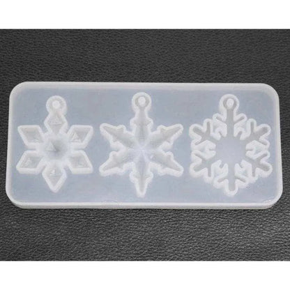 Snowflake Mold DIY Keychain Pendant Making Epoxy Resin Molds DIY Resin Casting And Molding Supplies Silicone Mould For Necklace Pendant