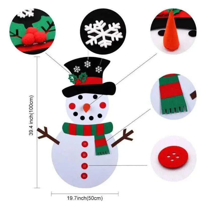 Snowman wall sticker DIY Christmas stickers for kids bedroom nursery room decal