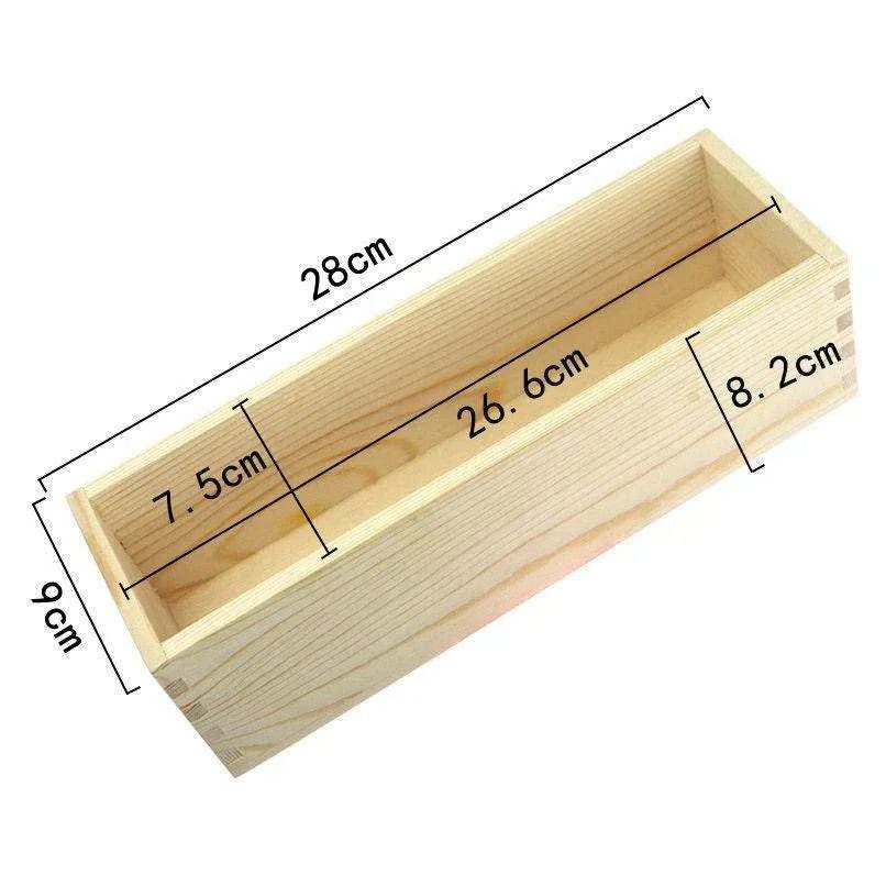 Soap Cutting Wooden Box With Stainless Steel Cutters