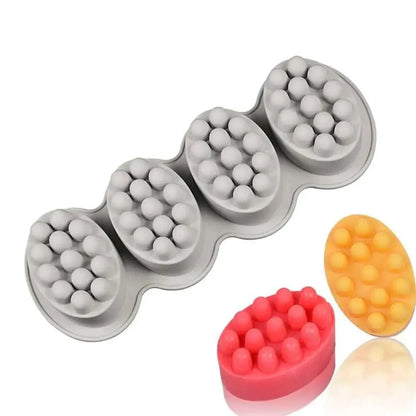 Soap Molds Different Shapes Massage Bar Mold 3D Shape Silicone Mould DIY Candle Making Soap Making Supplies Resin Crafts Tool