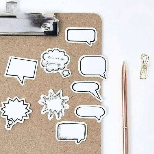 Speech Bubble Sticker Dialog Box Stickers Scrapbook Decoration Card Making Supplies Journal Sticker Cute Stationery 45pcs