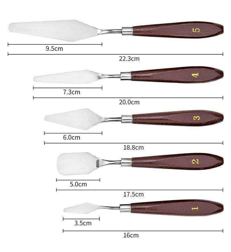 Paint Scrapers Stainless Steel Spatula 5-Set