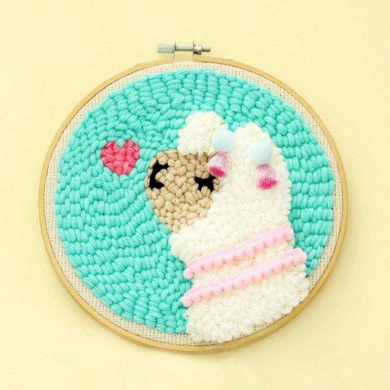 Stamped Embroidery Kits Needlepoint Kits llama Embroidery Design